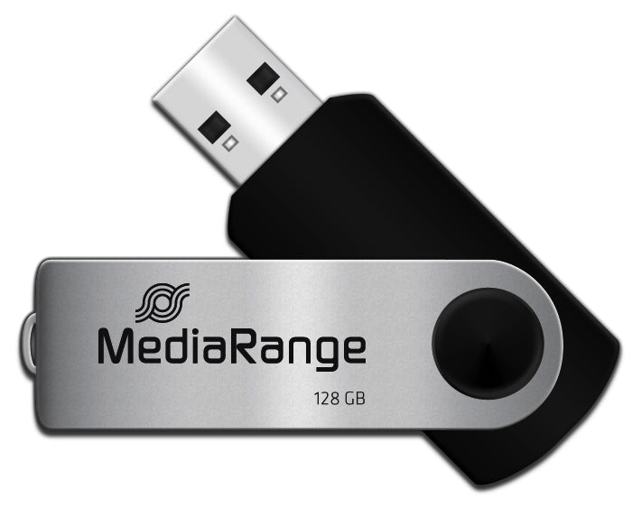 MediaRange USB-Stick 128GB USB 2.0 swivel swing