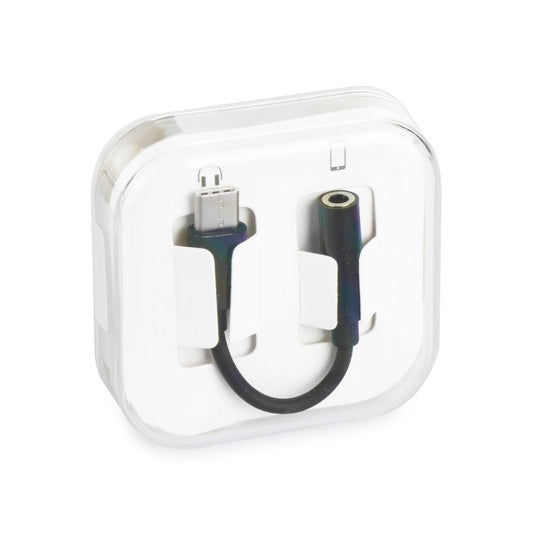 Adapter HF/audio Typ C - Jack 3,5mm schwarz BOX [DAC]