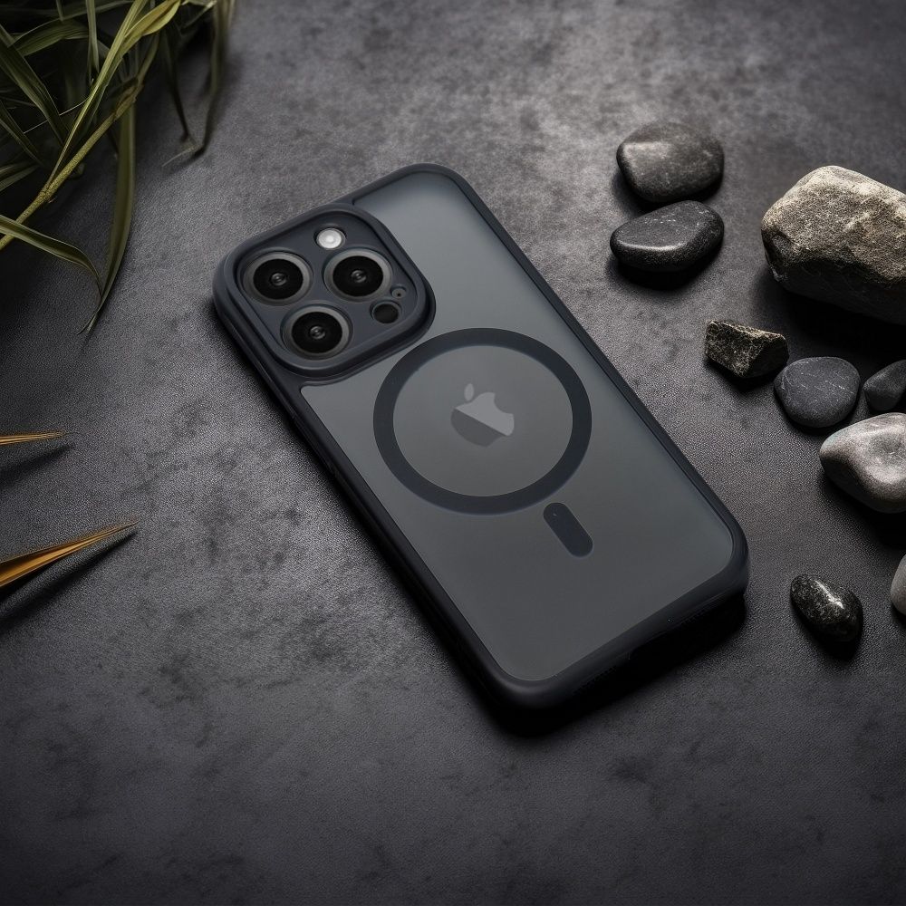 Handyhülle MATTE MAG COVER kompatibel mit MagSafe für IPHONE schwarz