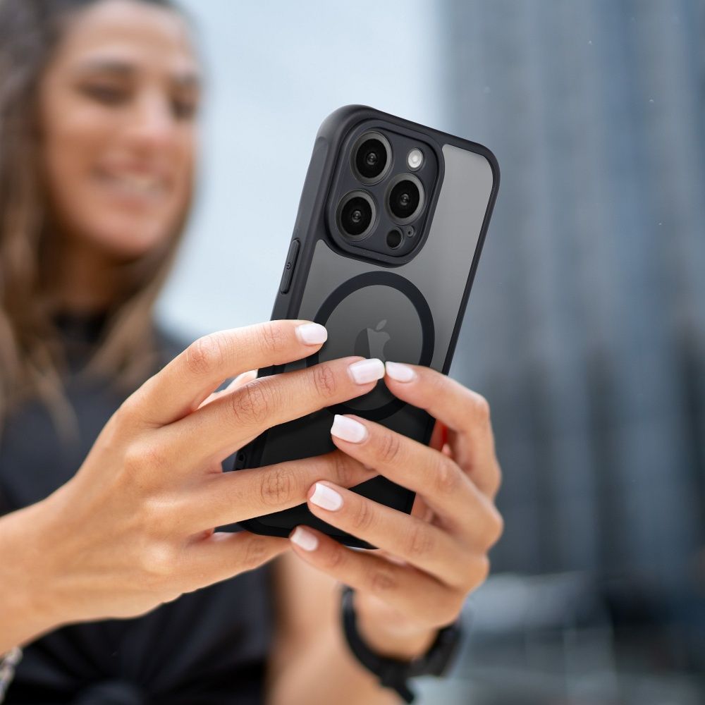 Handyhülle MATTE MAG COVER kompatibel mit MagSafe für IPHONE schwarz