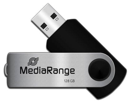 MediaRange USB-Stick 128GB USB 2.0 swivel swing