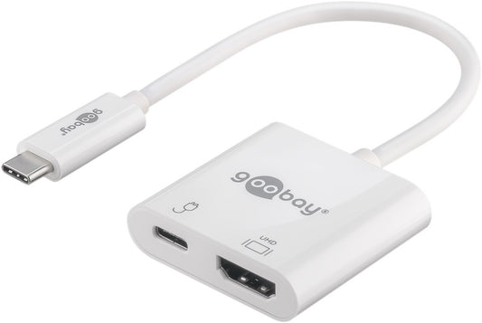 USB-C™-Adapter auf HDMI™ 4K @ 60 Hz, PD, weiß