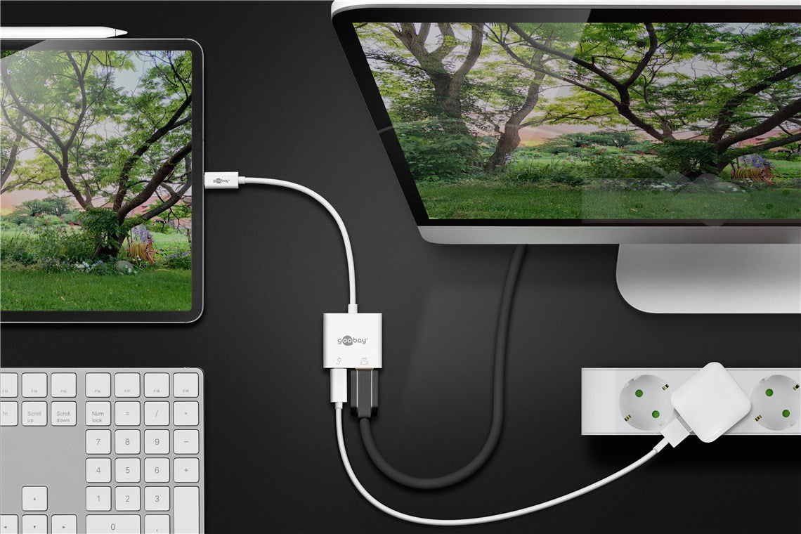 USB-C™-Adapter auf HDMI™ 4K @ 60 Hz, PD, weiß